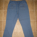 Nadměrné kalhoty s gumou dámské i pánské - Nadměrné kalhoty s gumou v pase z letního košilového denimu